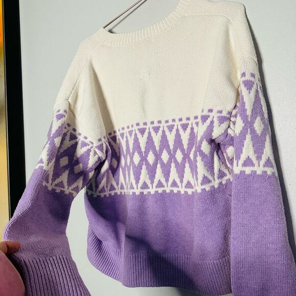 Derek Lam 10 Crosby Fair Isle Wool-Blend Cardigan Size Medium - Picture 13 of 13